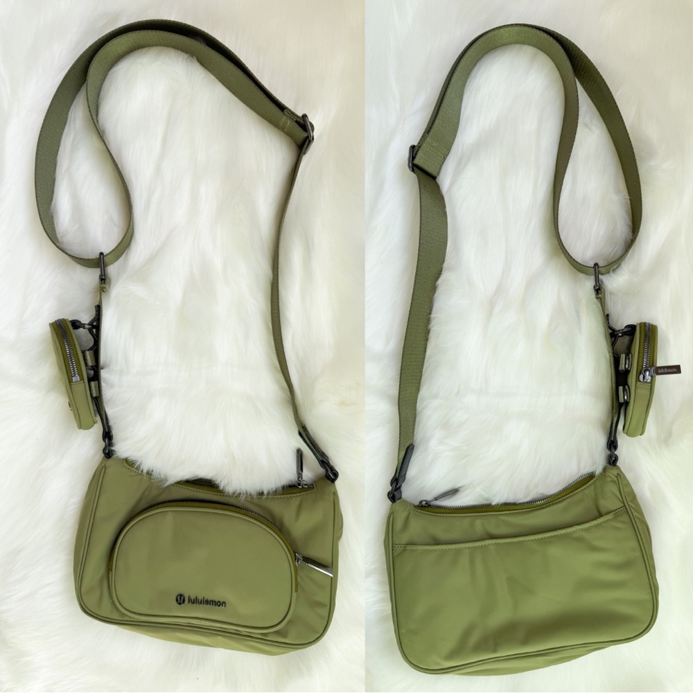 Lululemon nano pouch 2L crossbody bag in bronze olive khaki green
